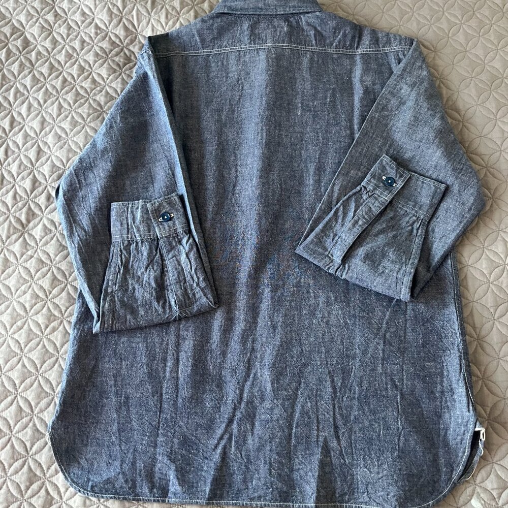 Buzz Rickson Japan Heritage Chambray Work Shirt – (US M / 15-15 1/2 / UK 38) - Picture 4 of 6